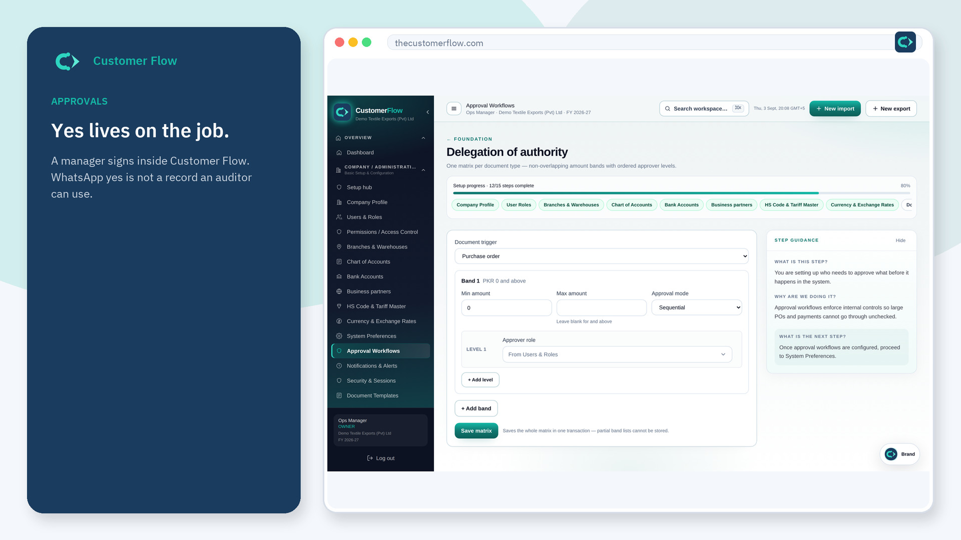 Built-in approvals