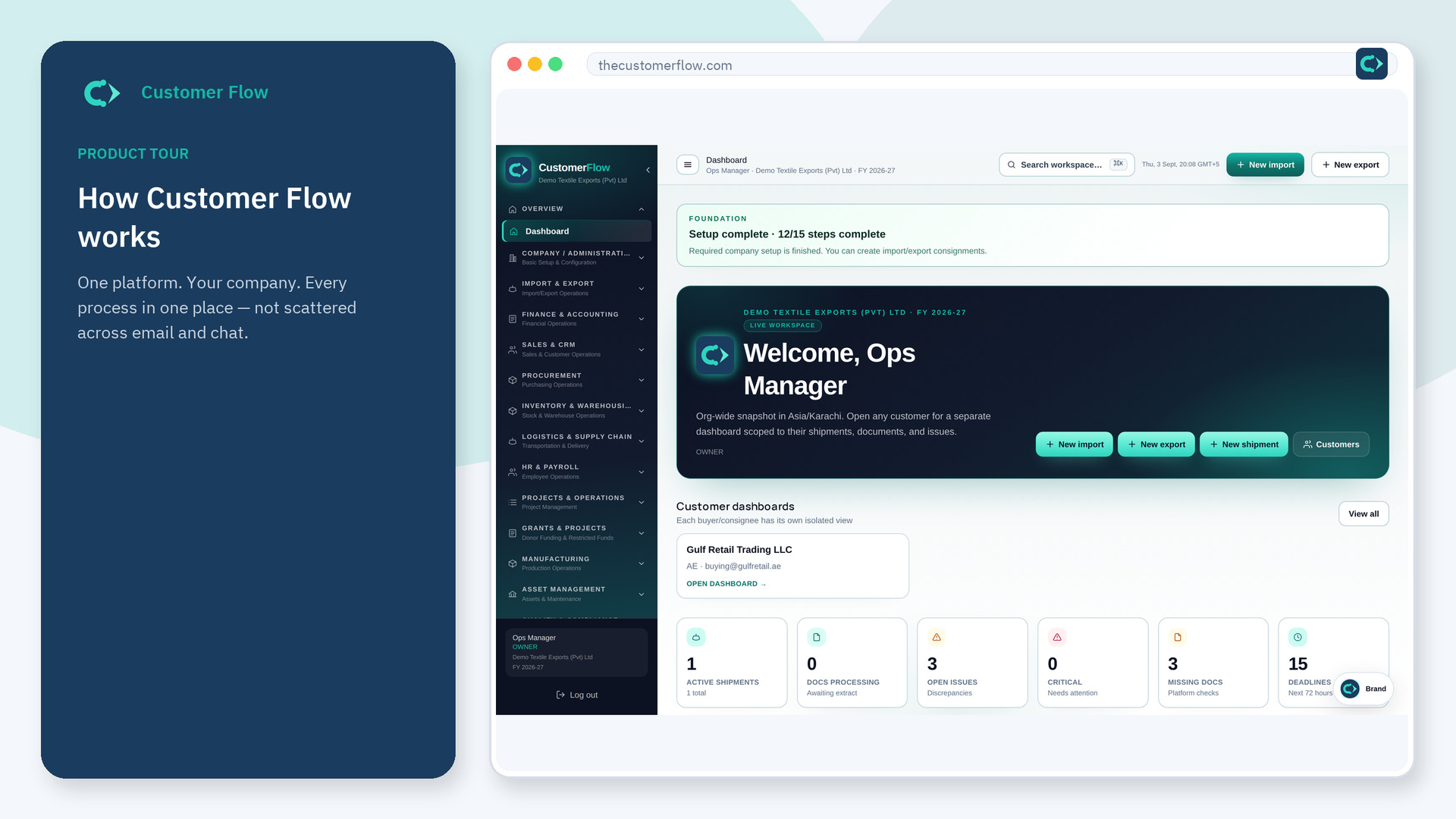 How Customer Flow works: open a workspace and run the file